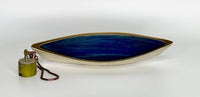 Bronze Dory with Blue Patina and Anchor