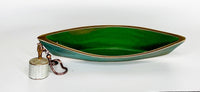 Bronze Dory with Green Patina and Anchor