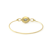 Scallop Oval Bracelet in Gold with Rose-Cut Sapphire