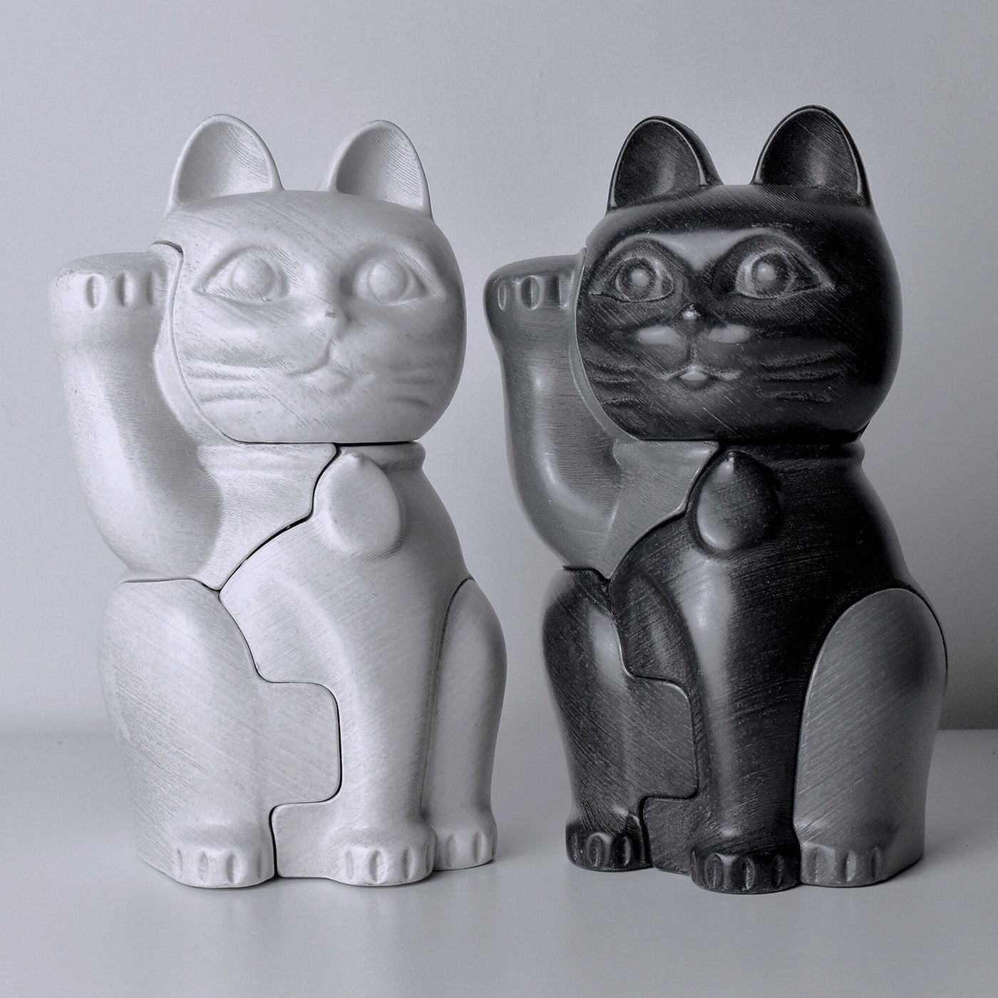 left to right: white, black/gray