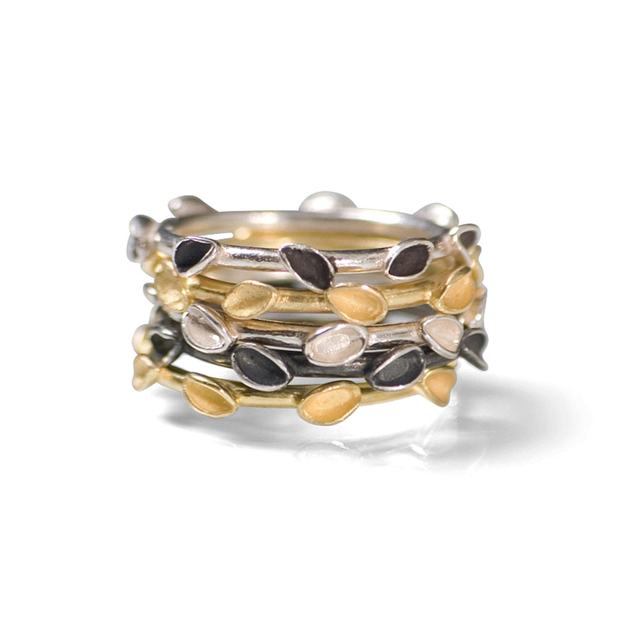 Floral Stacking Ring Set