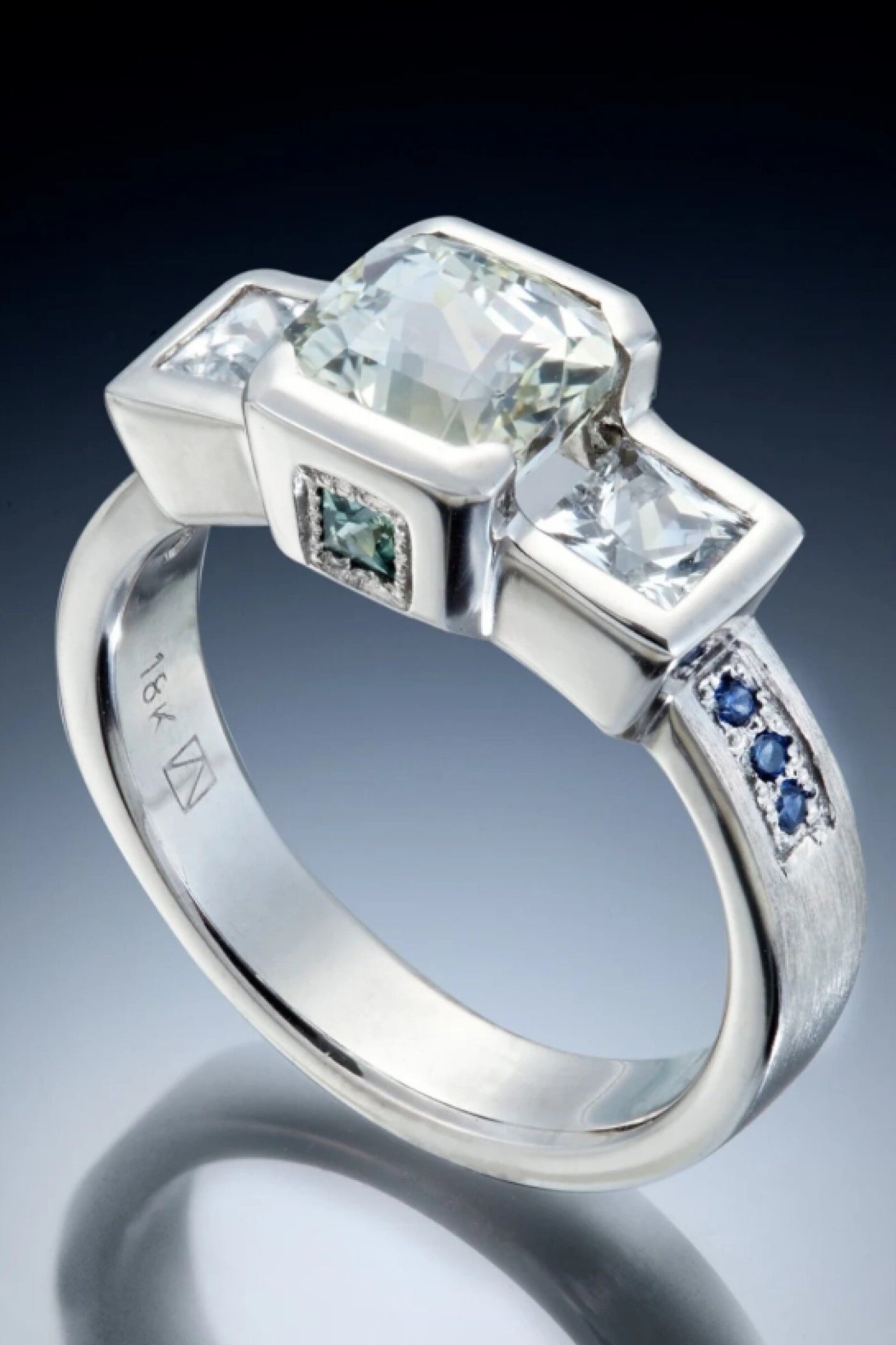 White Gold Sapphire Ring