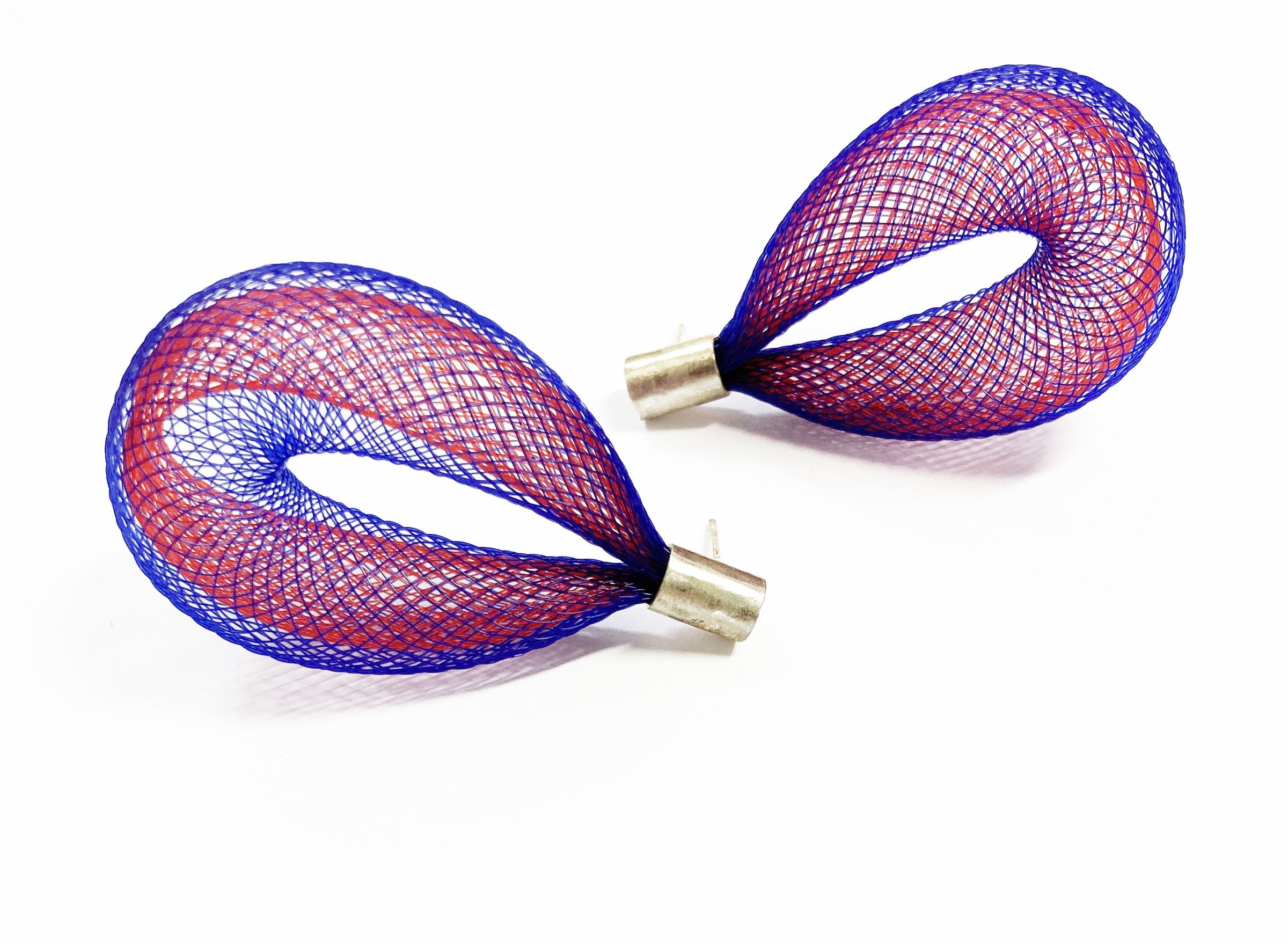 Magenta Loop Earrings