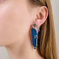 Midnight Opal Garden Earrings