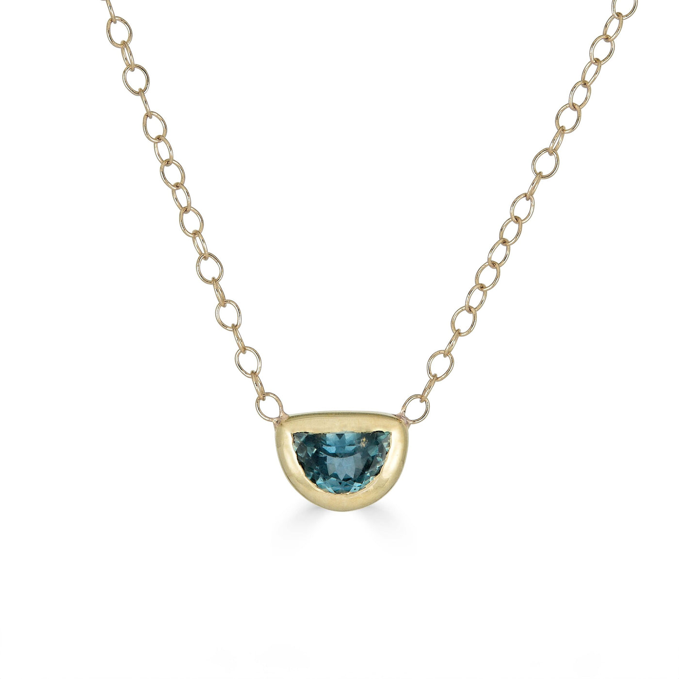 Half Moon Sapphire Necklace