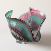 Teal and Purple Folded Bowl