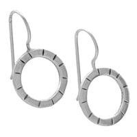Stamped Circle Earrings