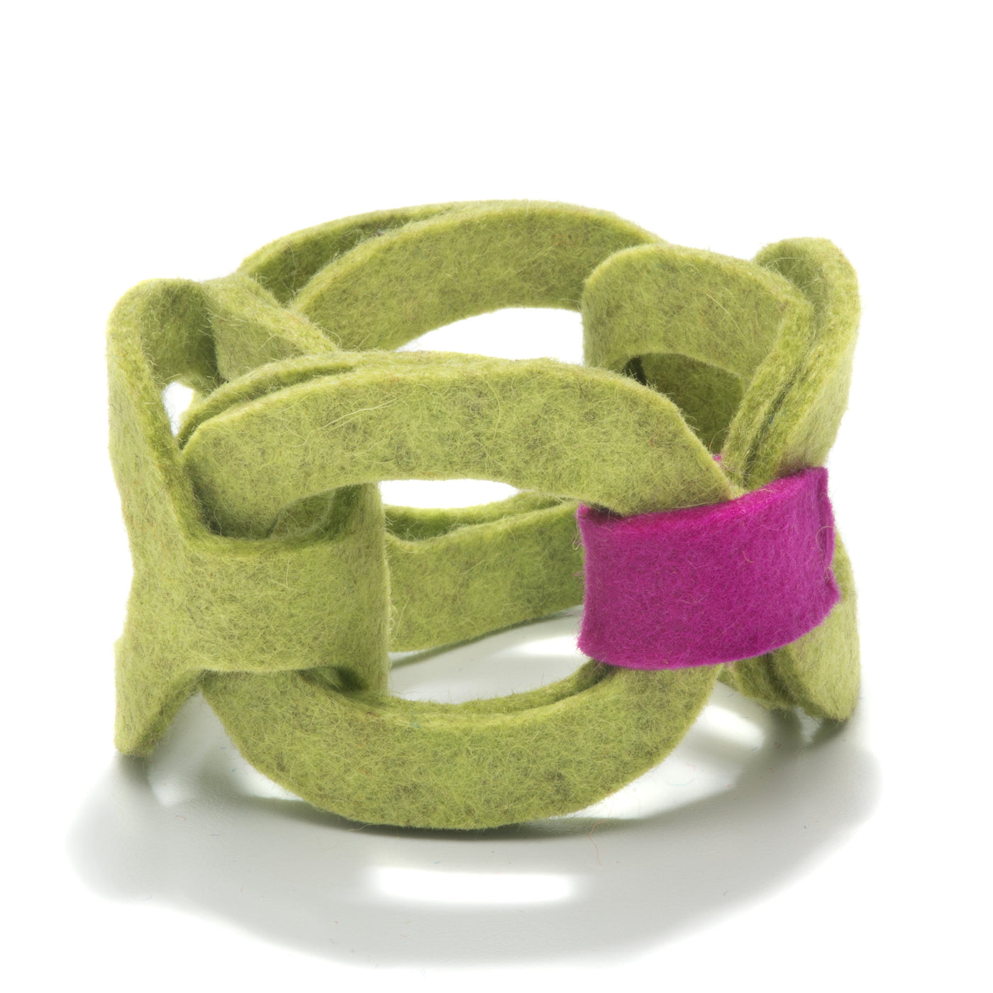 Chartreuse with Magenta Tab