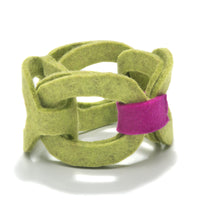 Chartreuse with Magenta Tab
