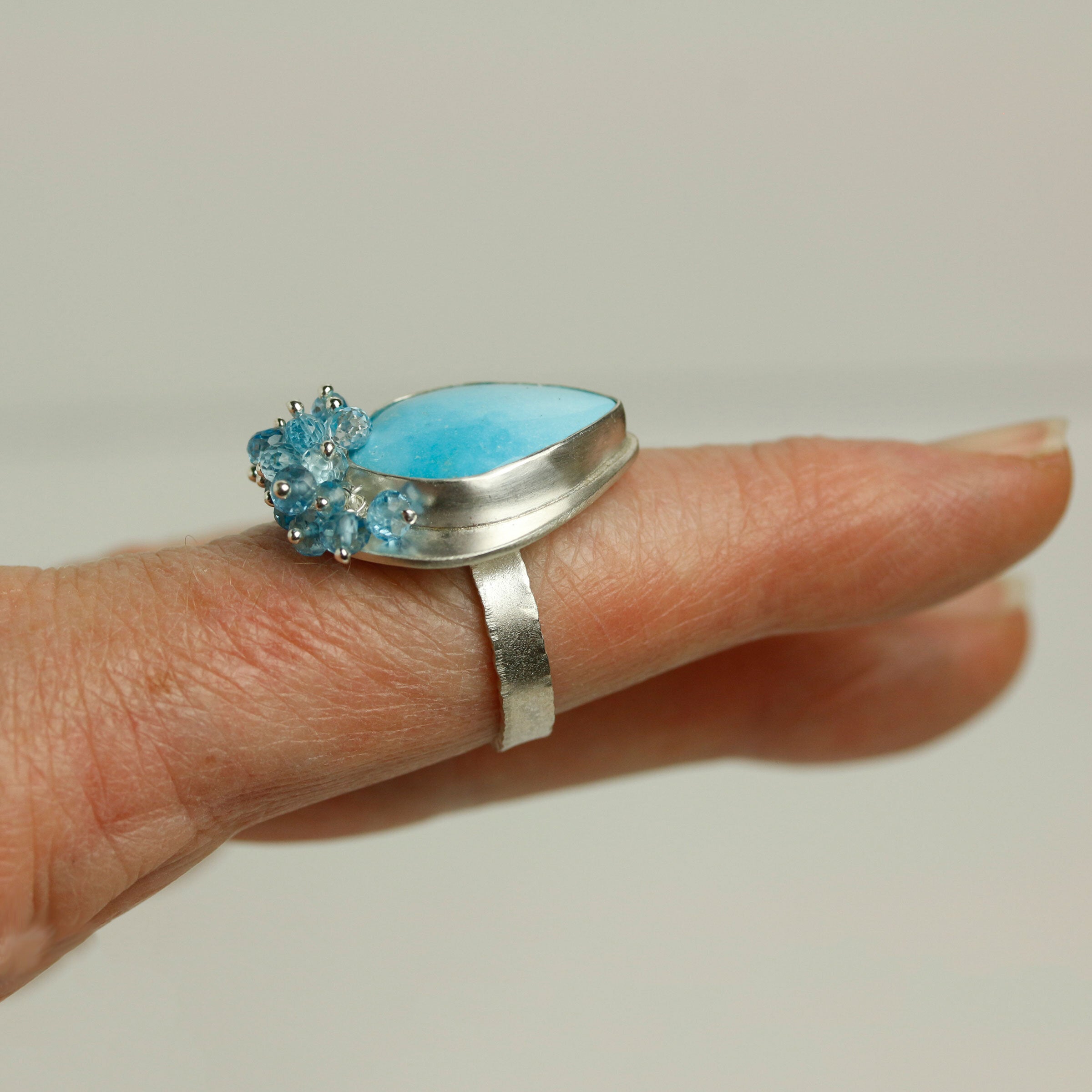 Sonoran Turquoise & Blue Fringe Ring