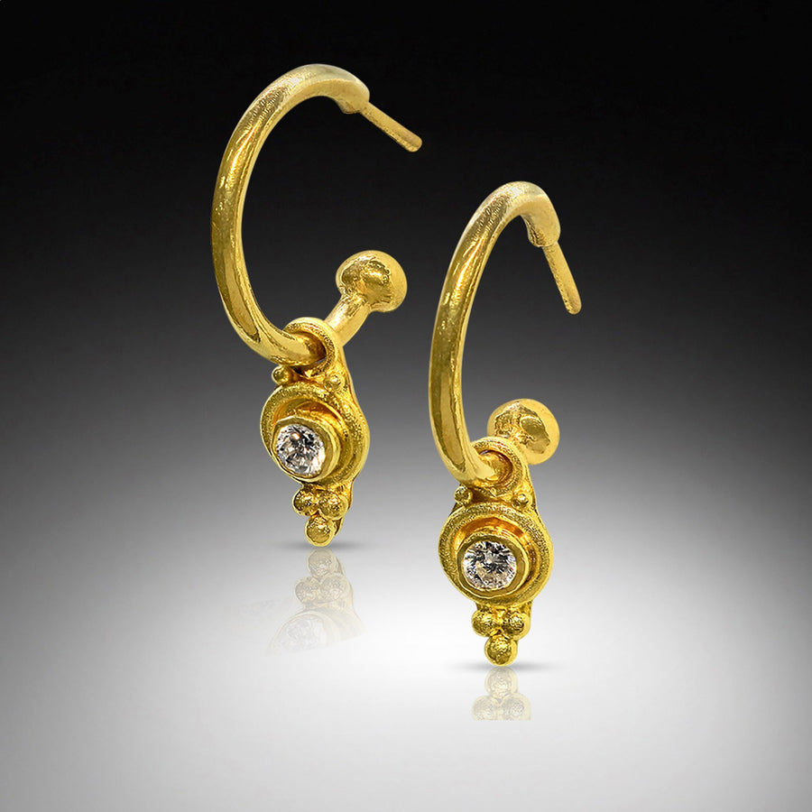 Drops of Light Diamond Hoop Earrings