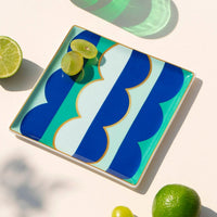 Riviera Blue Wave Ceramic Tray