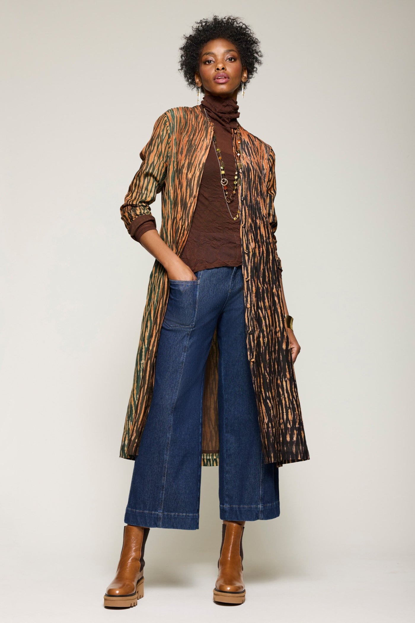 Shibori Pintucked Dress