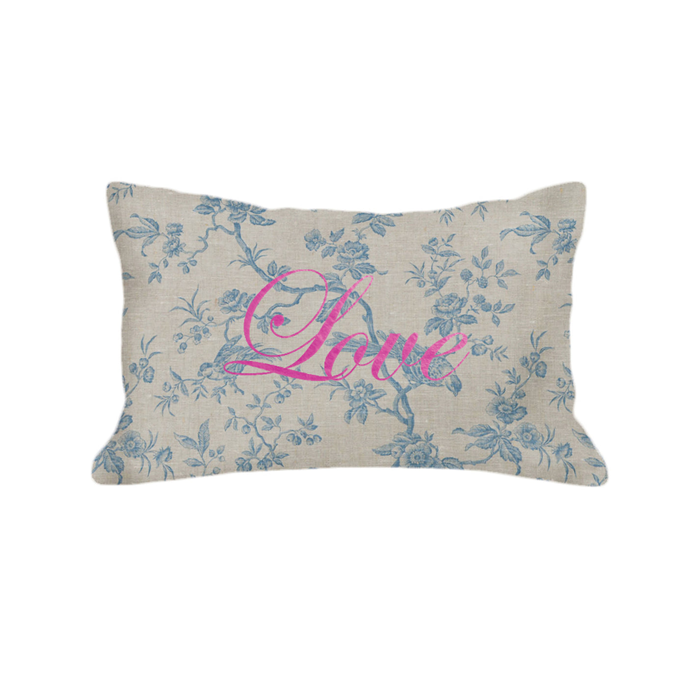 Hot Pink on Toile