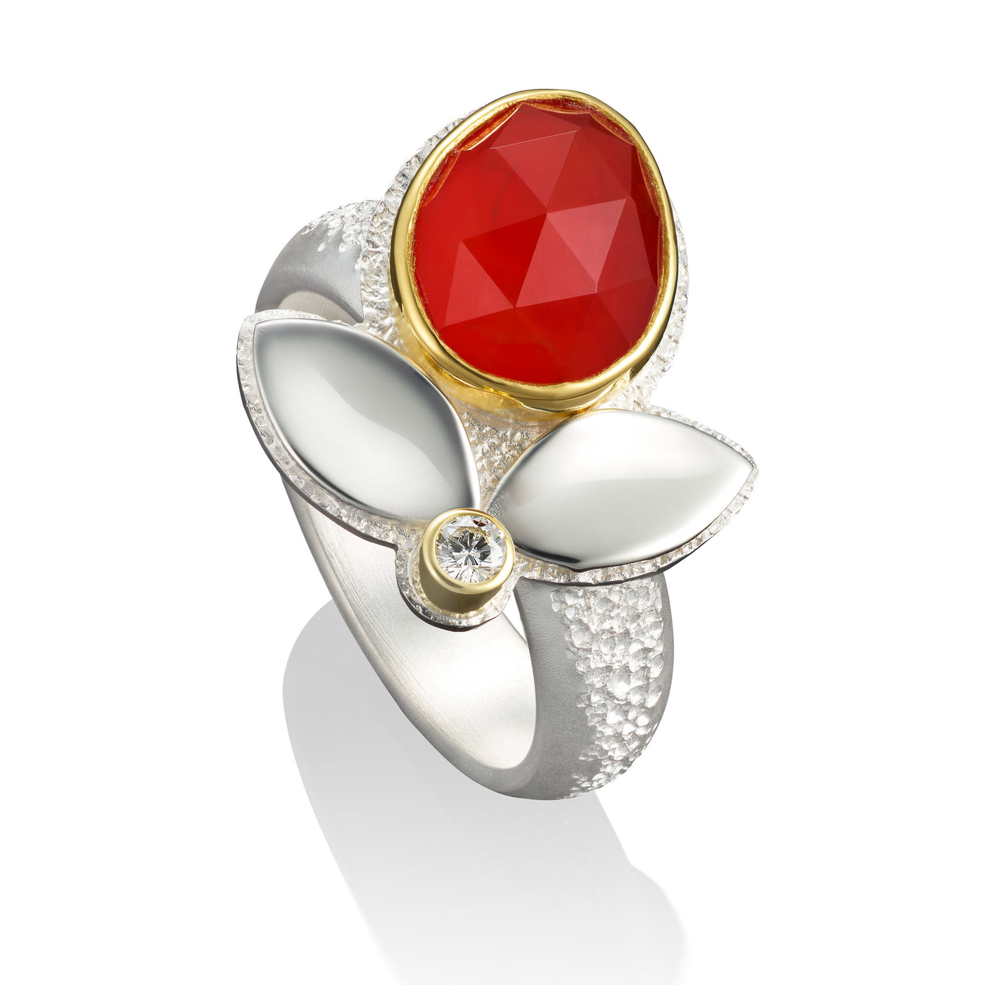 Silver/Carnelian