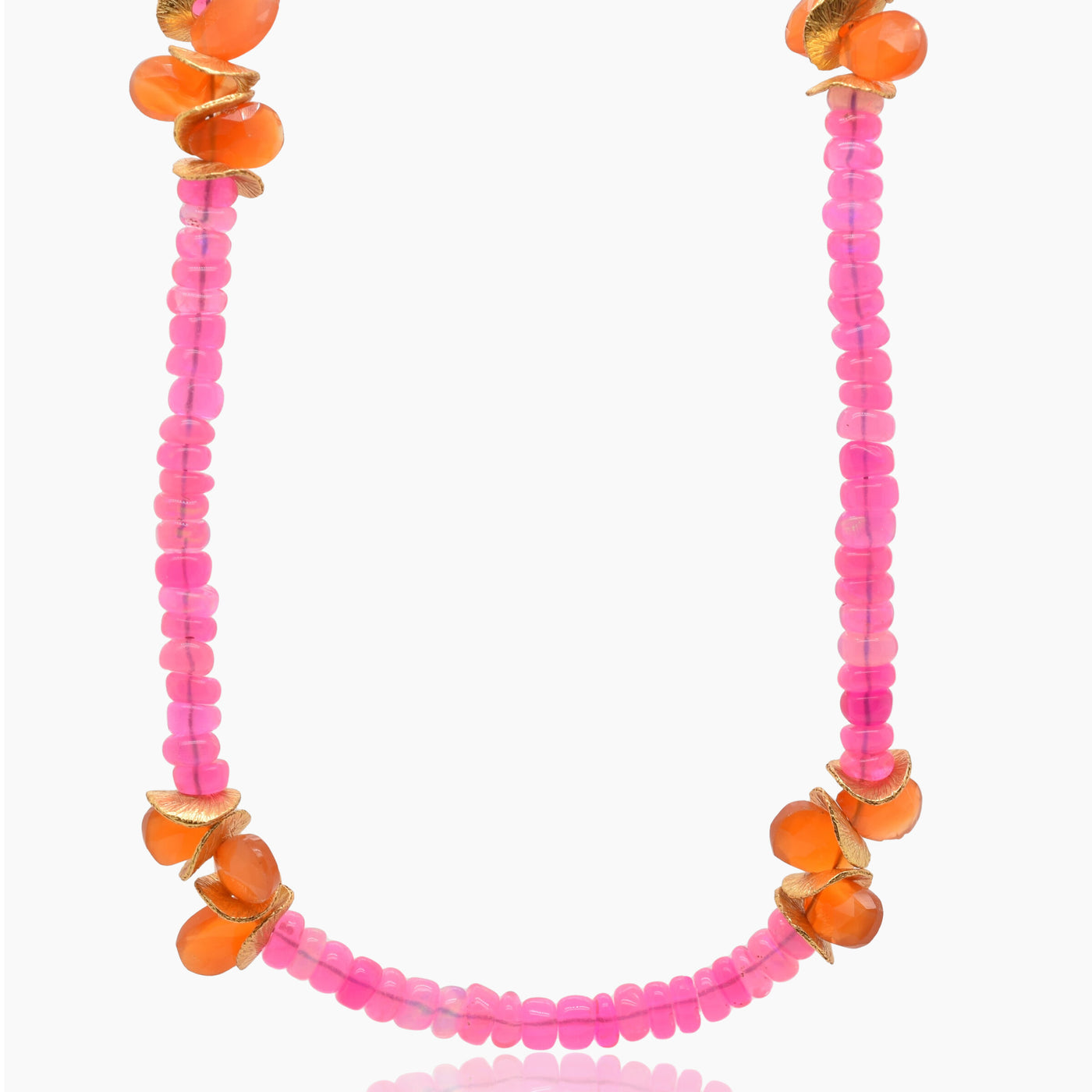 Hot Pink Opal & Carnelian Choker