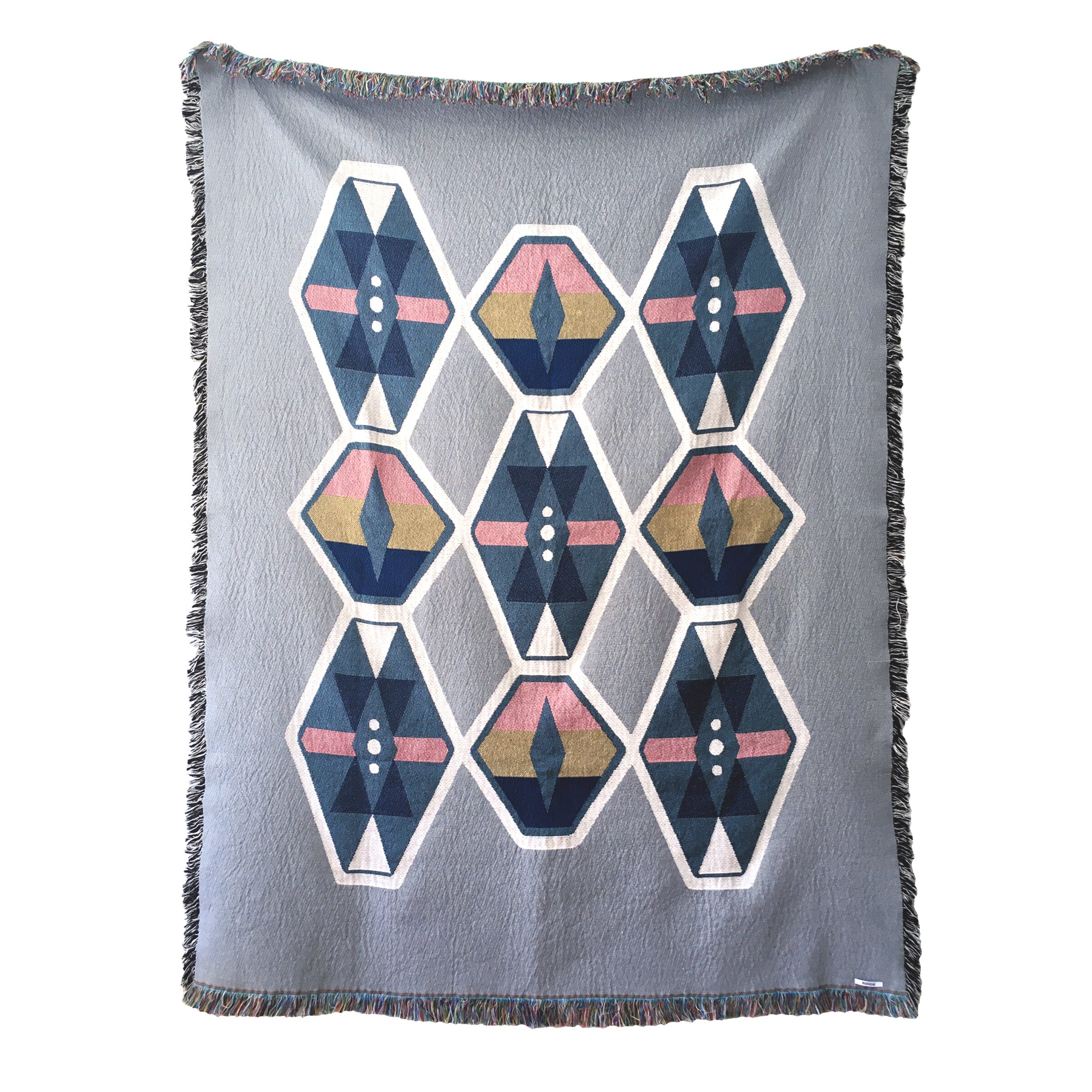 Loom Woven Throw Blanket in Fog Gray