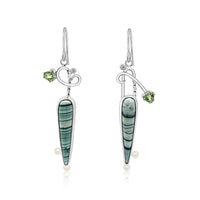 Saturn Chalcedony Earrings