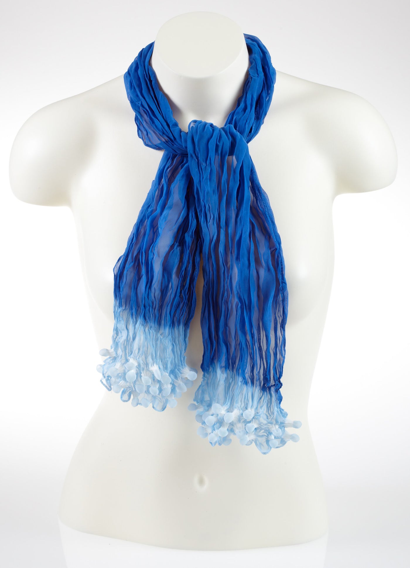 Small Ocean Epidermis Scarf- Blue | Photo by Yuh Okano