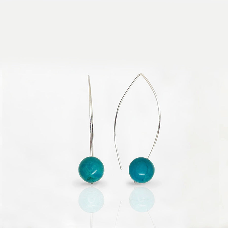 Turquiose Hoop Earrings