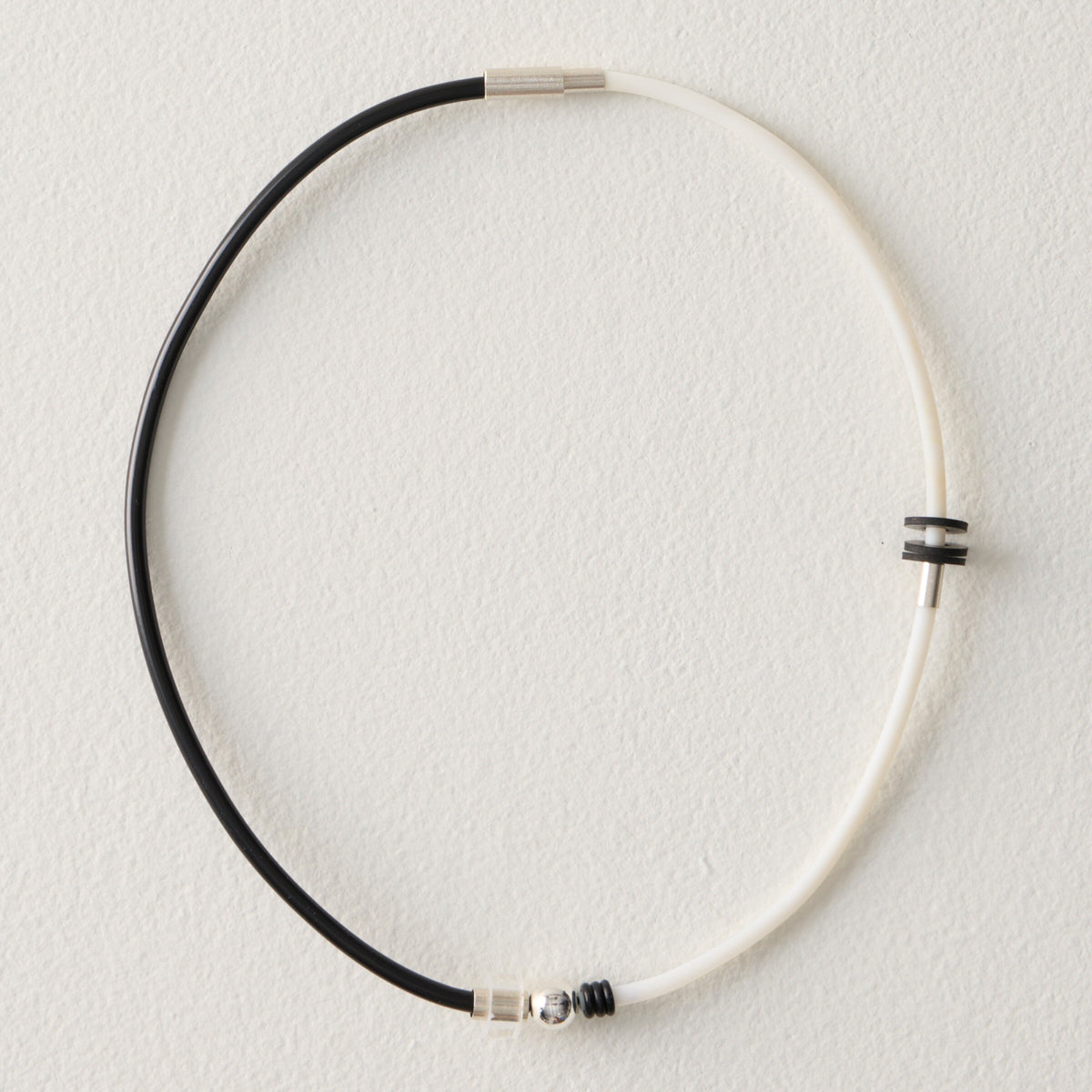 Asymmetric Black & White Necklace