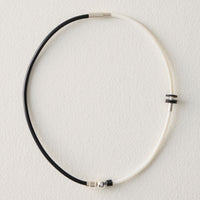 Asymmetric Black & White Necklace