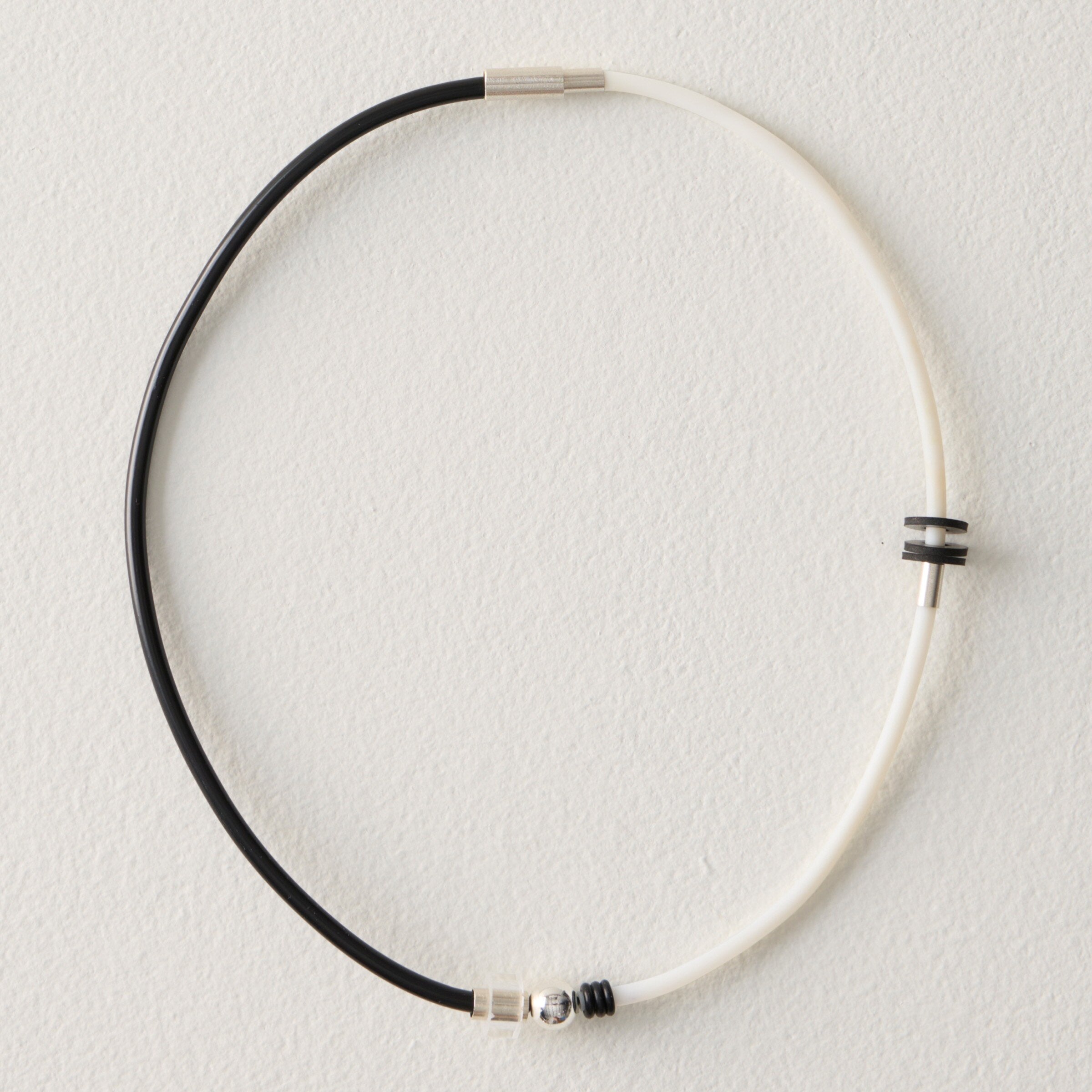 Asymmetric Black & White Necklace