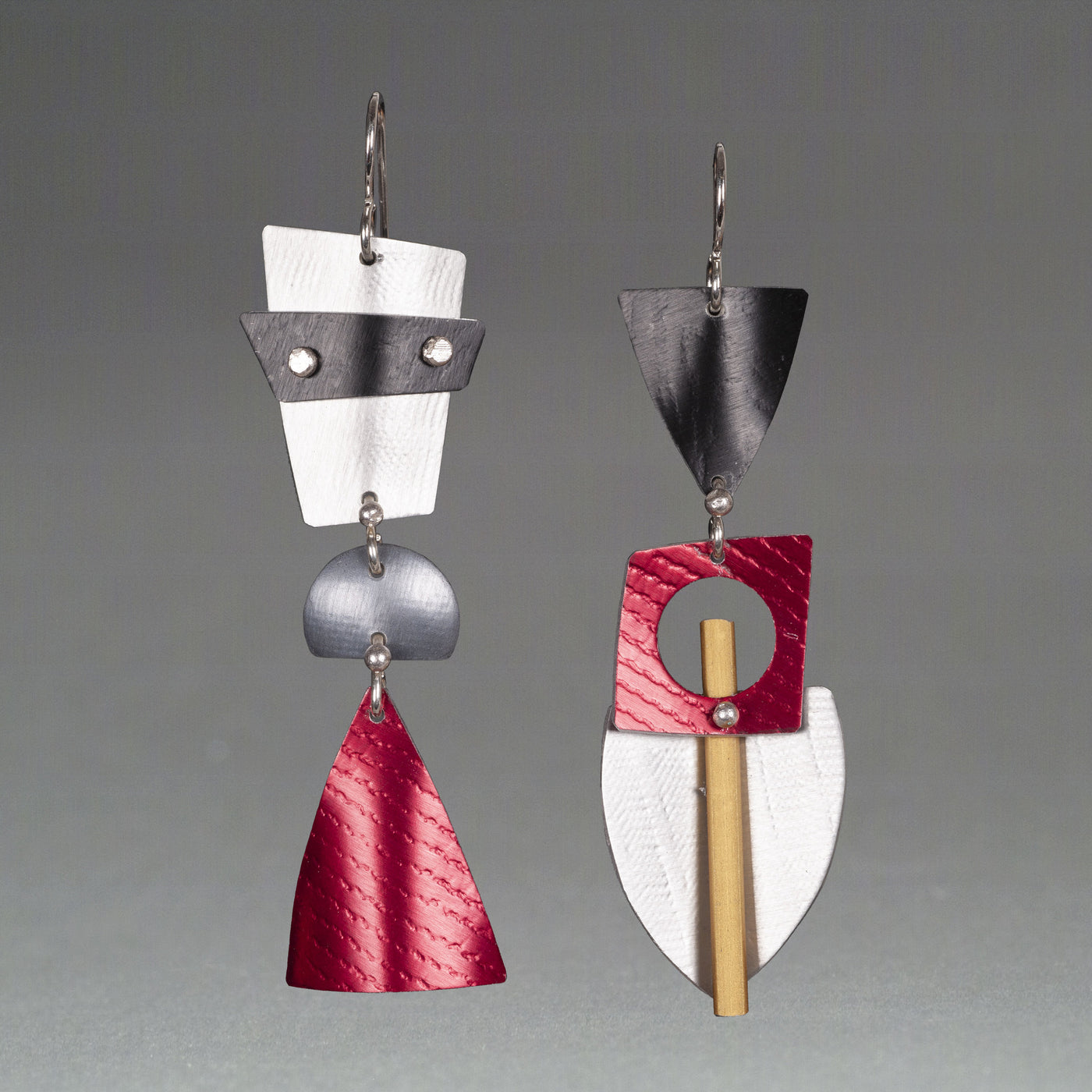Silver, Black, Gray, & Red