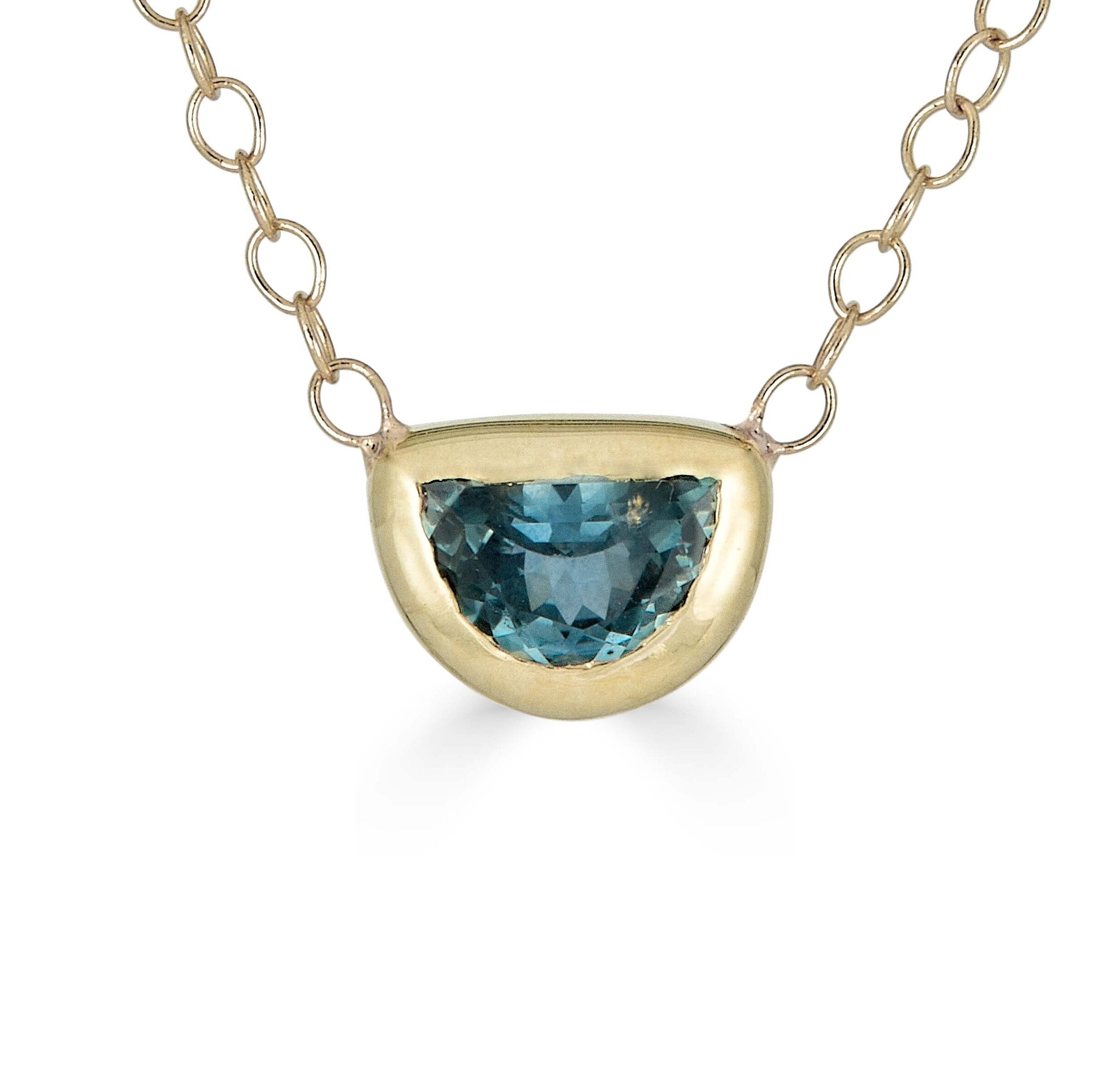 Half Moon Sapphire Necklace