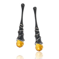Oxidized Silver with Yellow Citrine