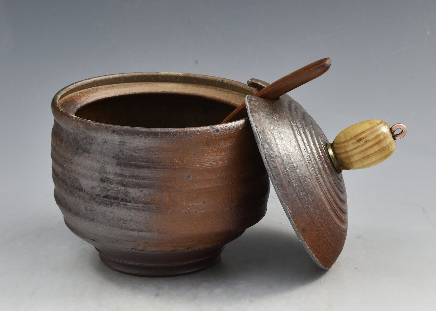 Tenmoku Stoneware Spice Jar