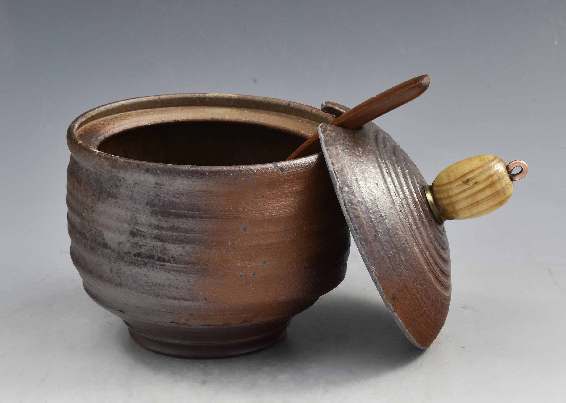 Tenmoku Stoneware Spice Jar
