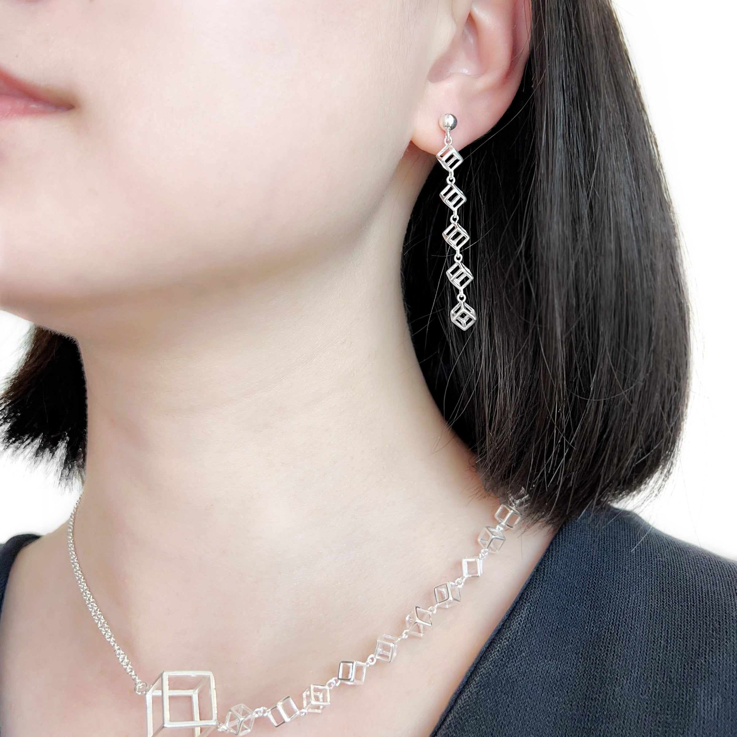 Cube Drop Earrings