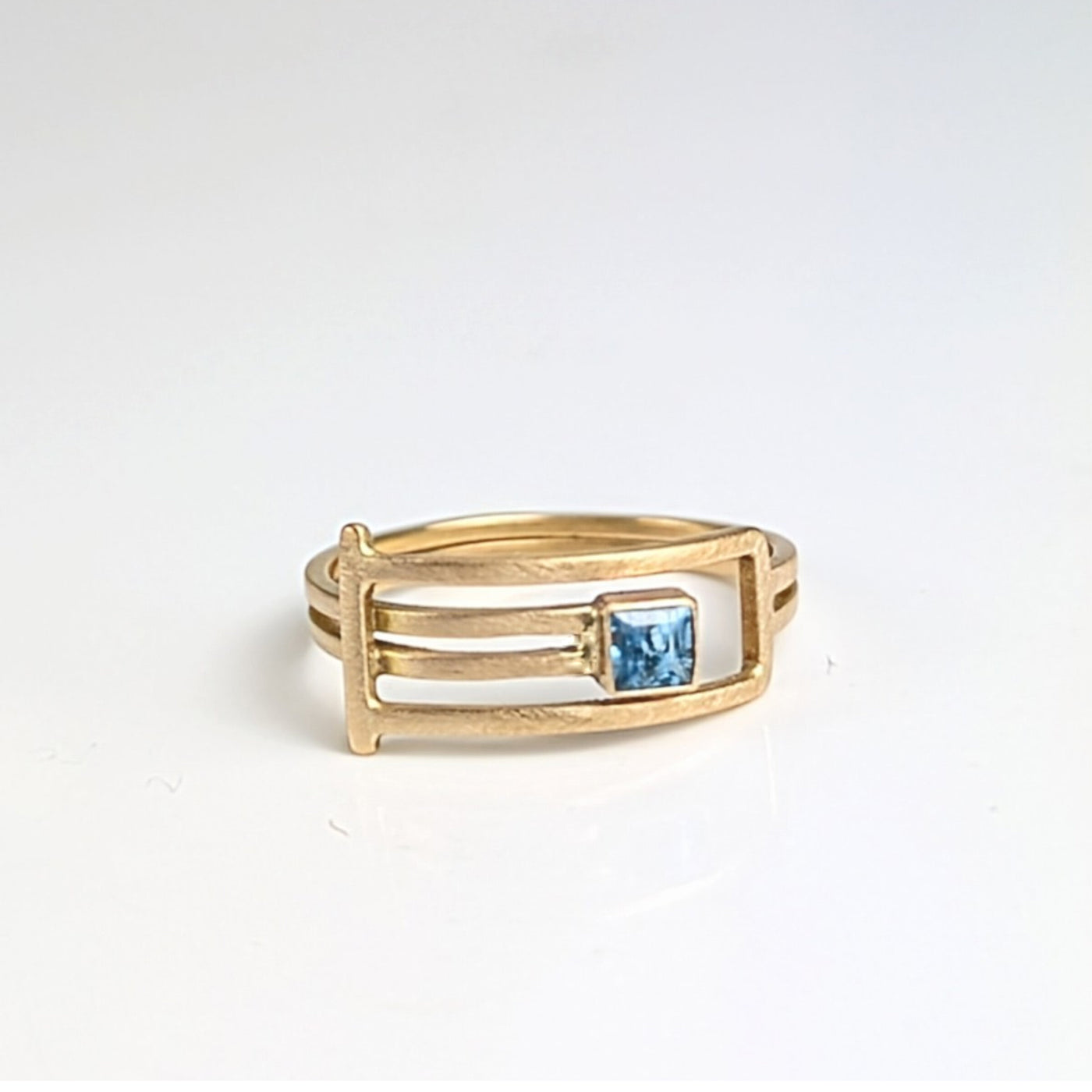 Blue Topaz Foldover Ring