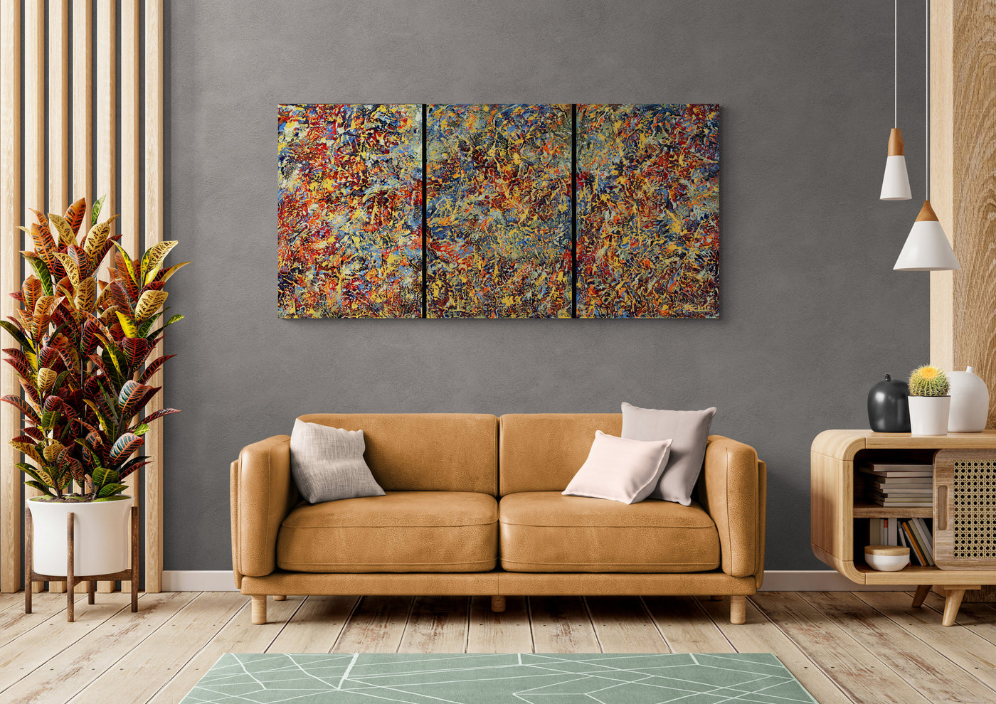 Circus Triptych in room
