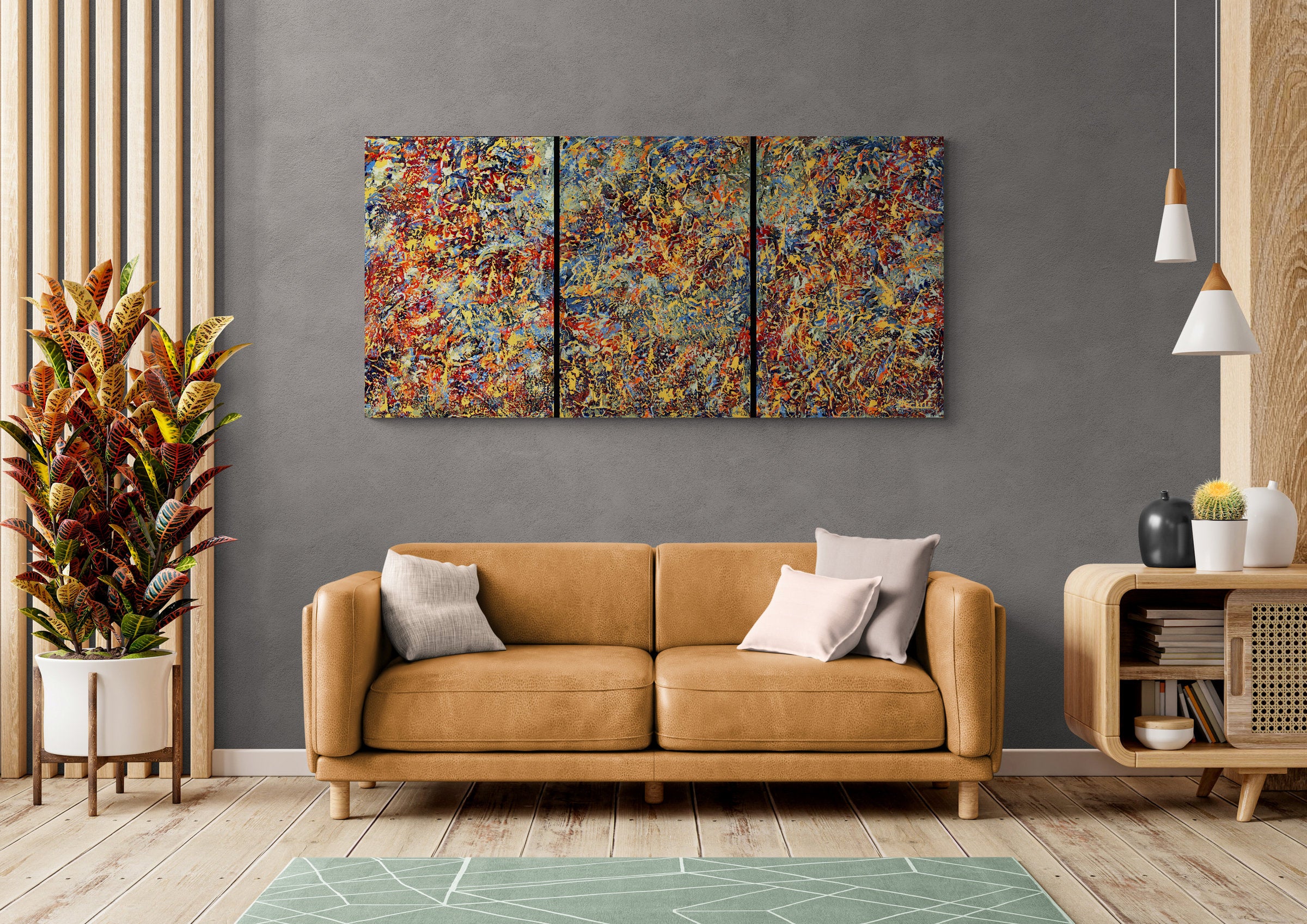 Circus Triptych in room