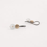 Gold & Silver Moonstone Earrings