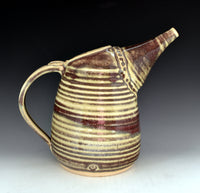 Copper Red Striped Pitcher