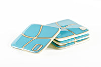 Turquoise on Ivory