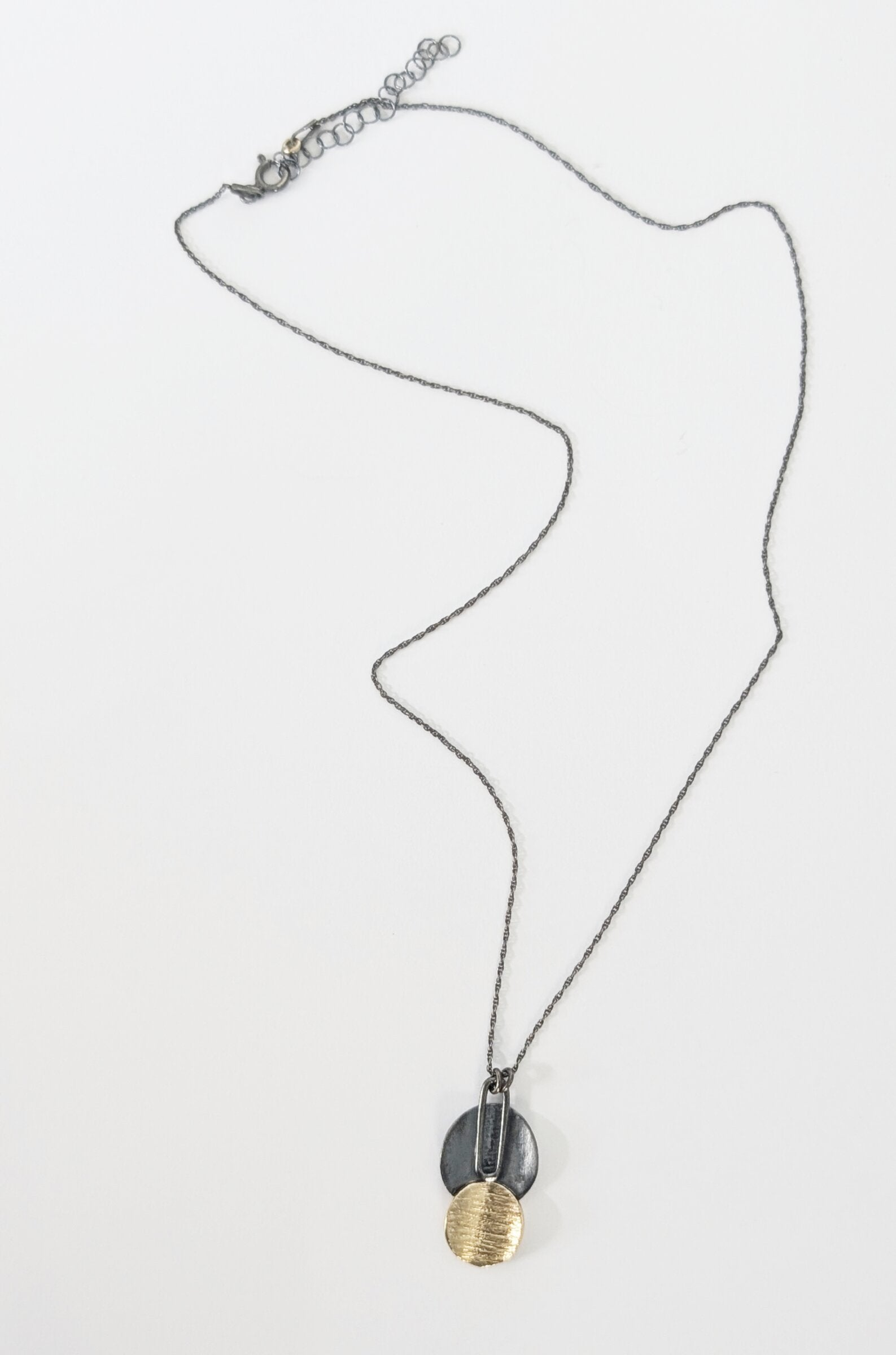 Silver & Gold Dual Circle Necklace