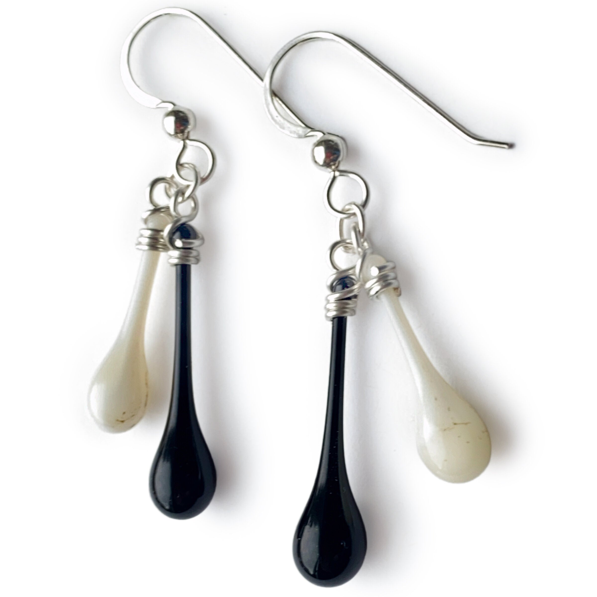 Black & Ivory Duet Earrings