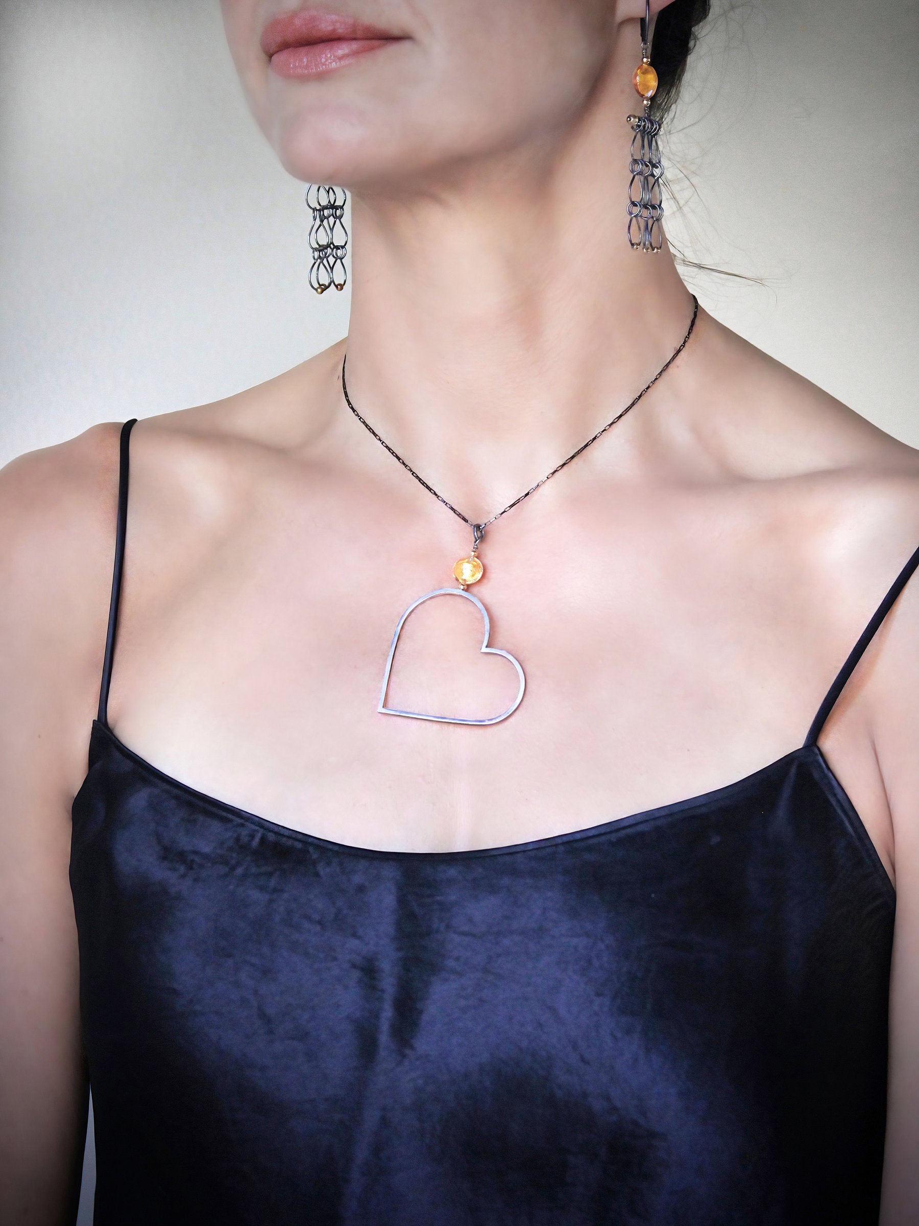 Heart/Murano Glass Necklace