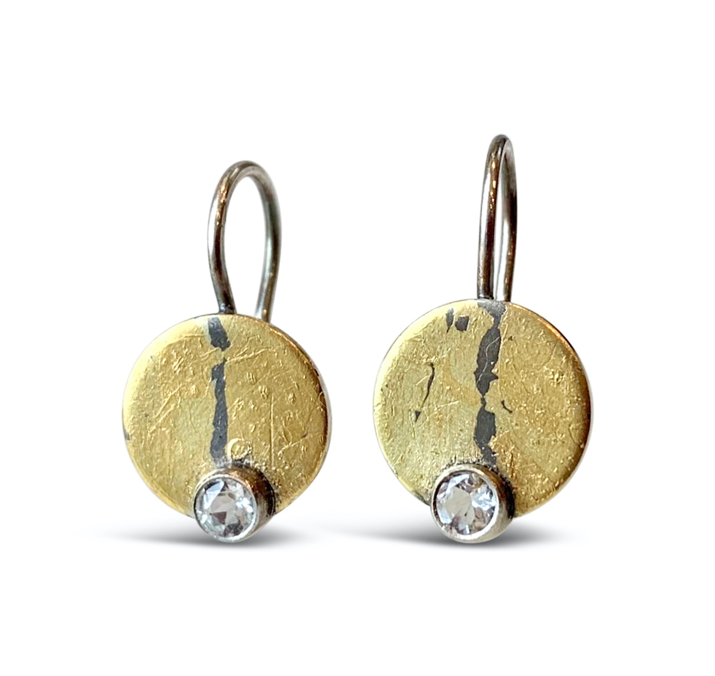Rustic Disc Earrings