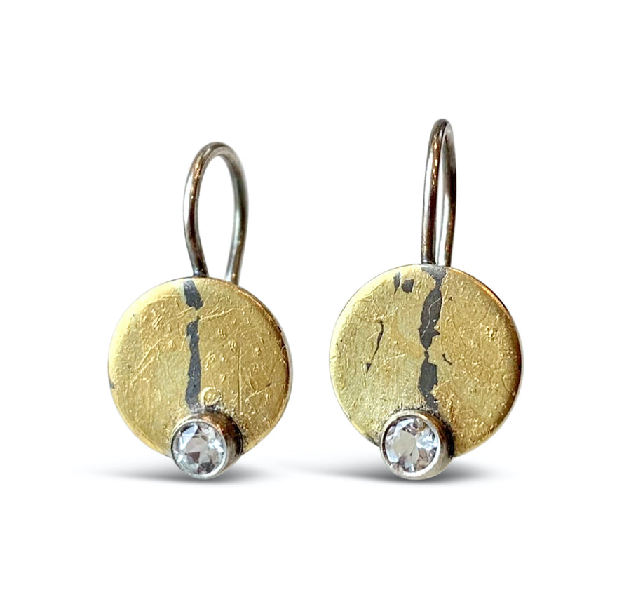 Rustic Disc Earrings