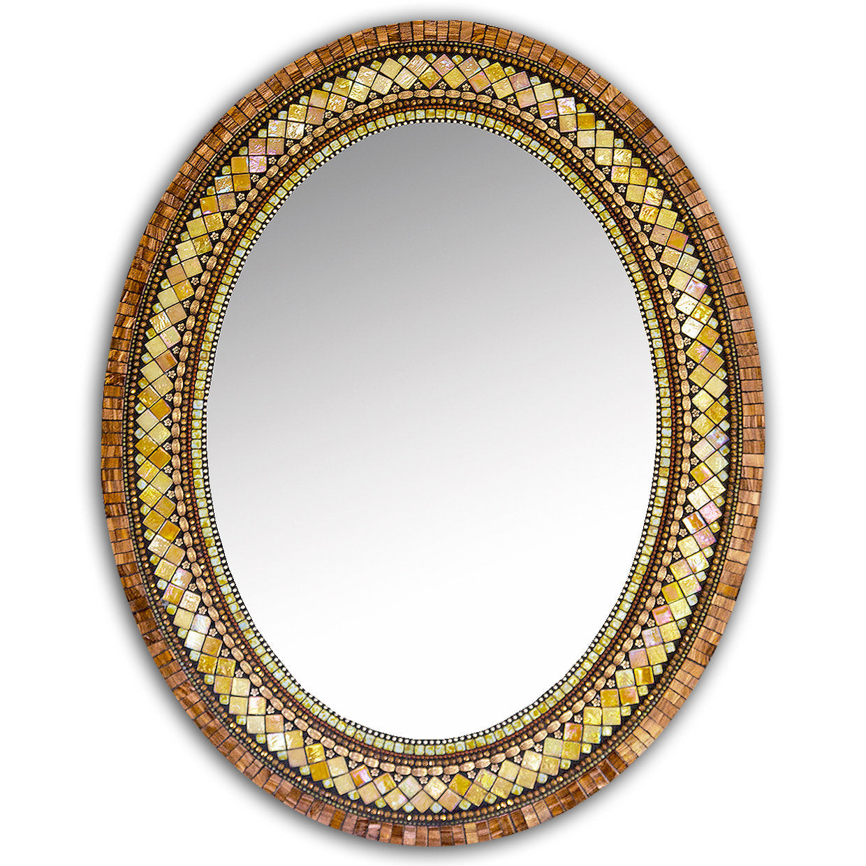 Golden Bronze Mosaic Mirror