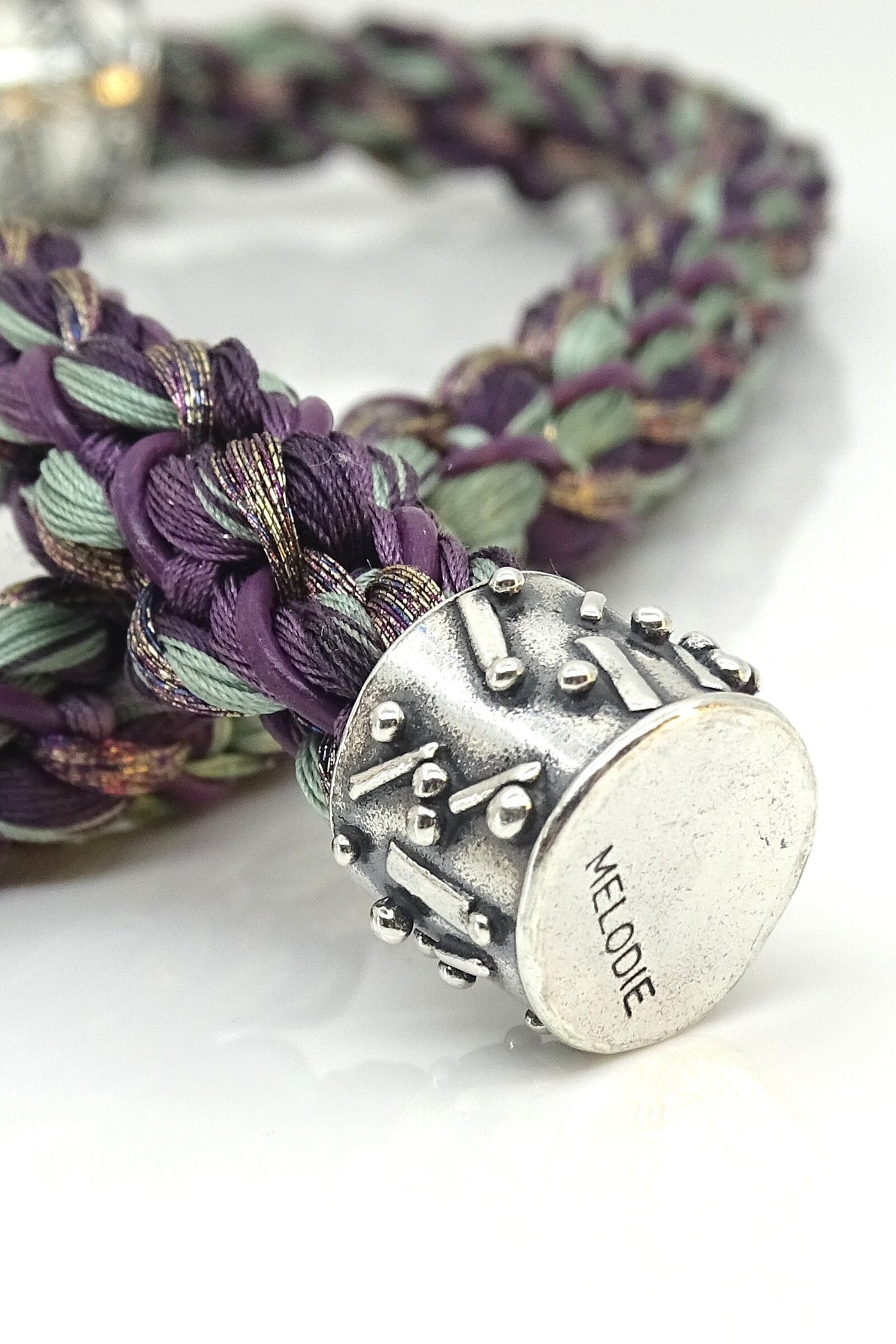 Dangles of Amethyst & Prehnite Necklace