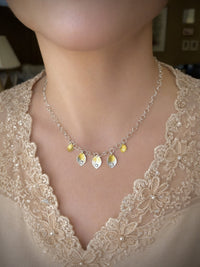 Petite Diamond Leaves Necklace