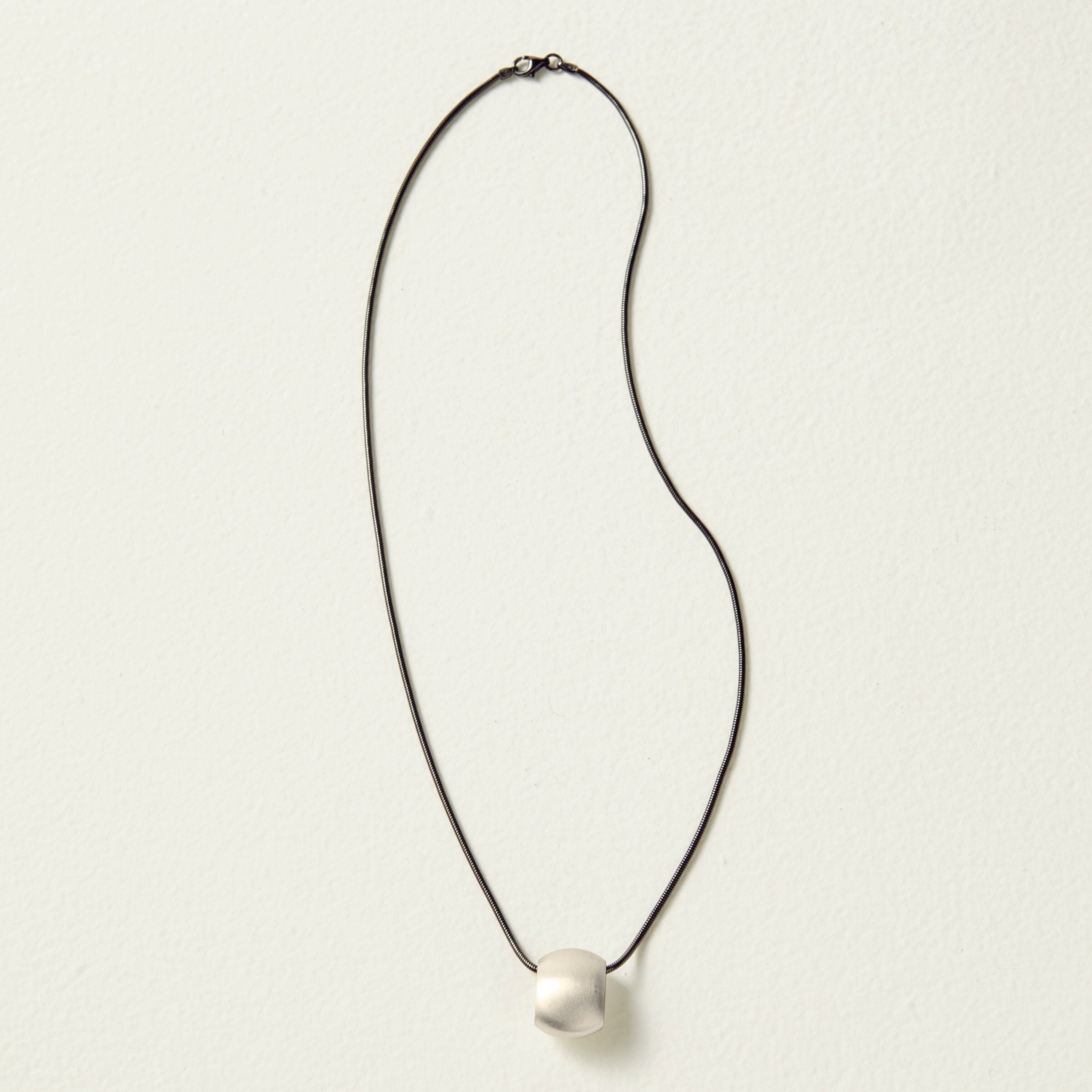 with oxidized silver chain