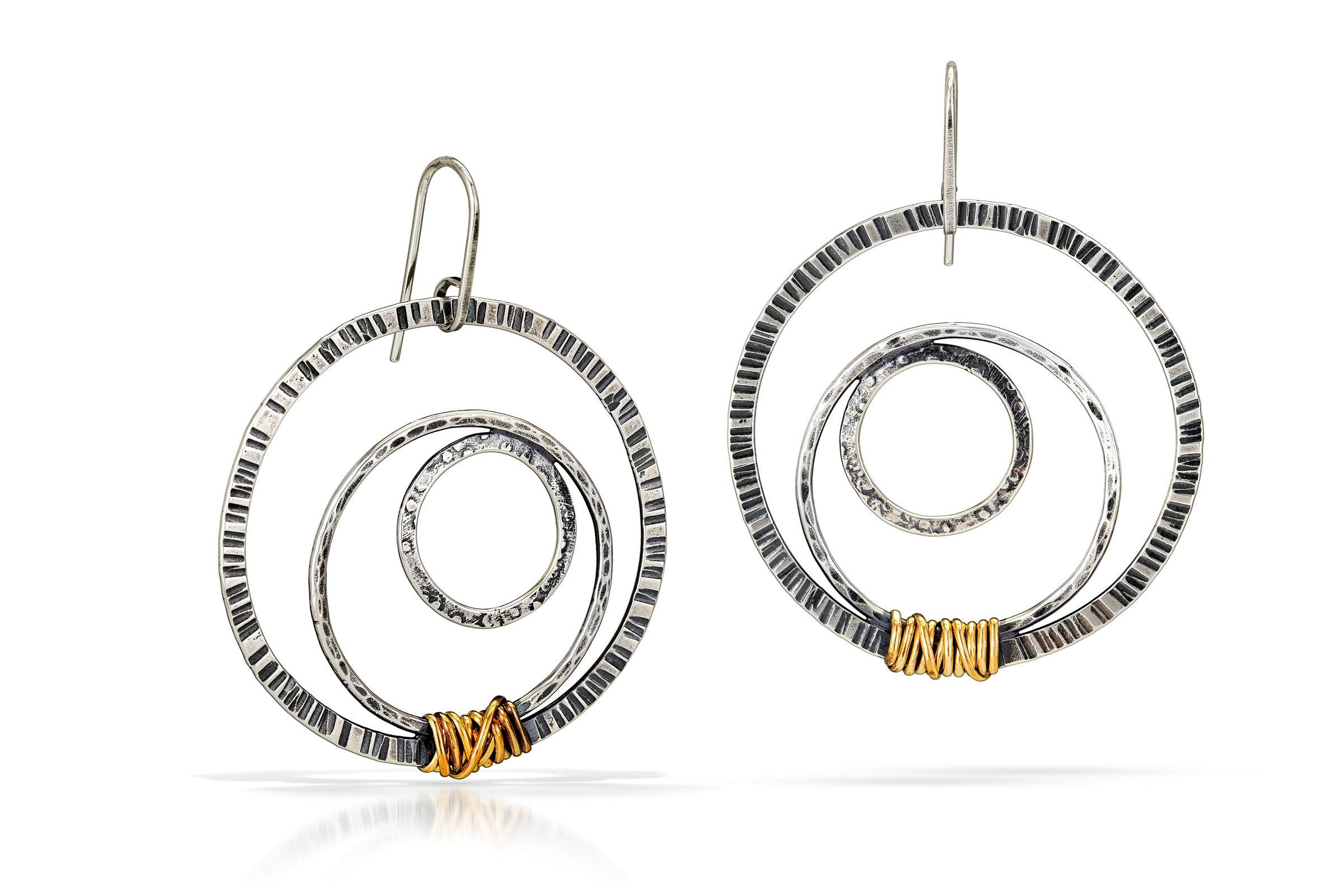 Embedded Circles Earrings