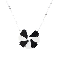 Black & White with bright silver chain